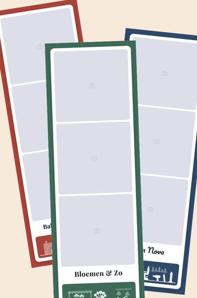 Fotostrips in verschillende huisstijlen